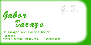 gabor darazs business card