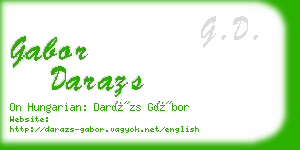 gabor darazs business card